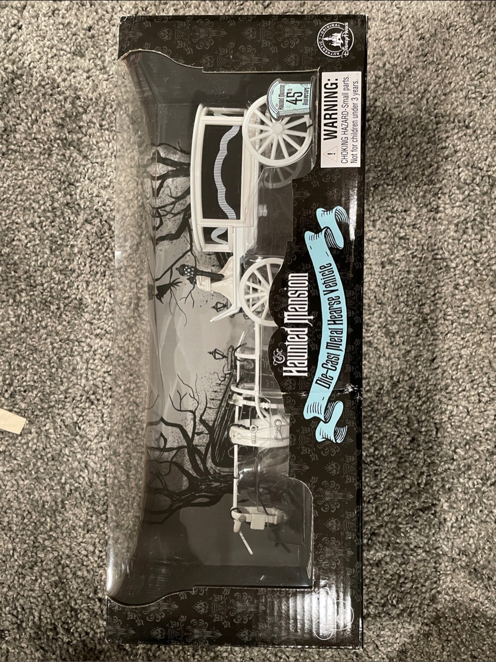 Disney Haunted Mansion Horse-Drawn Hearse 45th Anniversary Collectible.